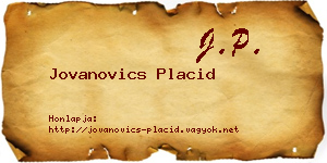 Jovanovics Placid névjegykártya